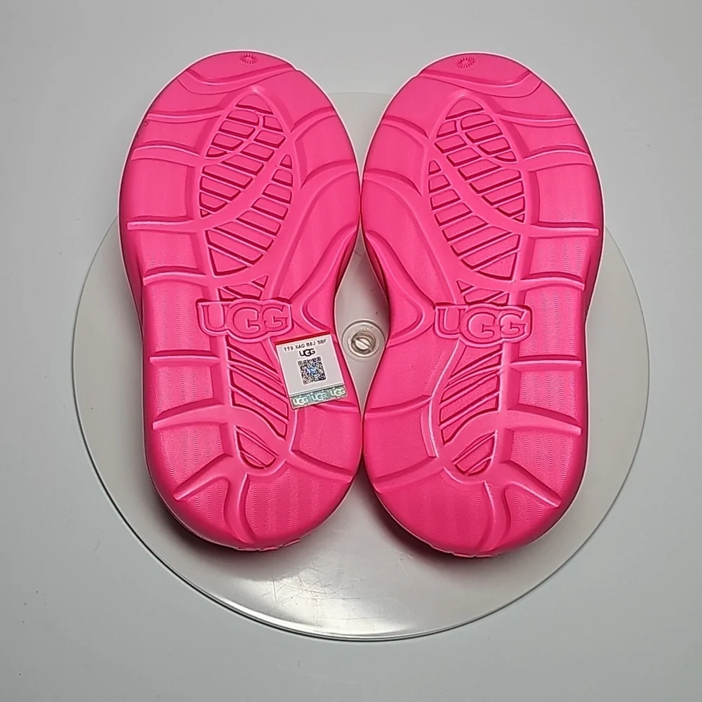NWT UGG K Sport Yeah Clogs Taffy Pink Water Resistant Shoes Girls Size 1
